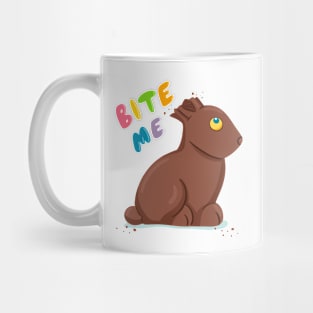 Bite Me Chocolate Bunny Easter Mug